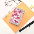 thumbnail image 7 of JIALIOU Nylon Trifold Card Wallet with ID Window Zipper Pocket for Men Women Teen Pink Shark Silhouette, 7 of 7