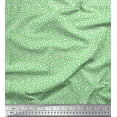 thumbnail image 1 of Soimoi Green polyester Crepe Fabric Uneven Dots Print Sewing Fabric Yard 42 Inch Wide, 1 of 5