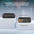 thumbnail image 3 of Conmutador de red KeepLink de 6 puertos, 2,5 G, no gestionado, 60 Gbps, 3 of 7