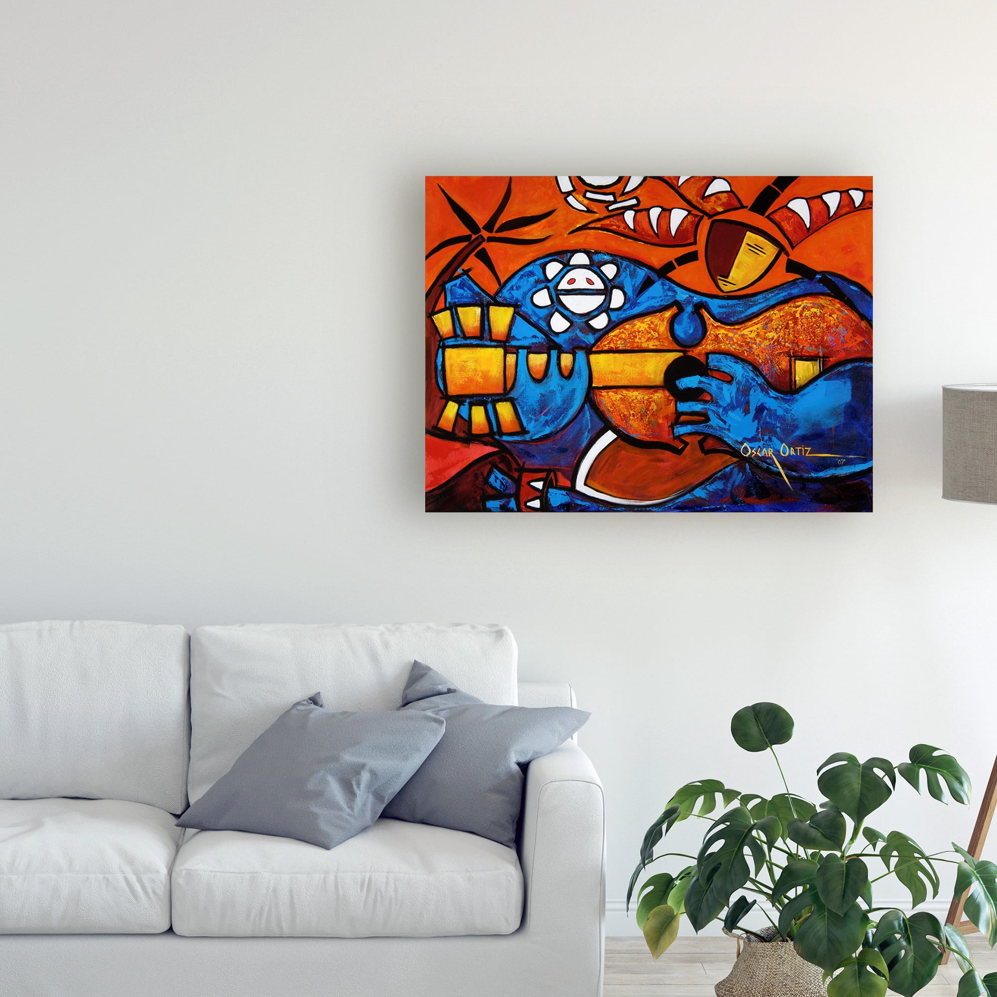 Trademark Fine Art 'The Abstract Musician' Canvas Art by Oscar Ortiz
