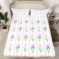 thumbnail image 2 of Manfei Rustic Flower Floral Full Size Sheets, Vintage Garden Tulip Bed Sheets, French Bohemian Style Sheet Sets, Lightweight Room Decor, 4-Piece, 2 of 7