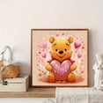 thumbnail image 2 of 5D DIY Full Round Rhinestone Diamond Art Painting Kit, Cute Cartoon Animals, Winnie The Pooh, Flowers Mosaic Art Picture, Holiday Gift, Room Home Decoration, 30x30cm/11.81x11.81in, 2 of 6