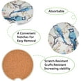 thumbnail image 2 of Coolnut Blue Birds White Car Coasters 2 Pack Drinks Absorbent Ceramic Stone Car Coasters with Fingertip Grip Car Cup Holder Coasters Home Decor Gifts, 2 of 6