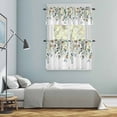 thumbnail image 5 of Eucalyptus Leaves Kitchen Curtains Sets for Windows 36 Inch Length, White Daisy Spring Floral Summer Botancial Rod Pocket Window Treatments Tier Curtains and Valances Set for Bedroom/Bathroom, 5 of 8