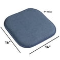 thumbnail image 4 of Alexis Memory Foam No Slip Back 16 x 16 Chair Pad Cushion 2 Pack - Denim, 4 of 7