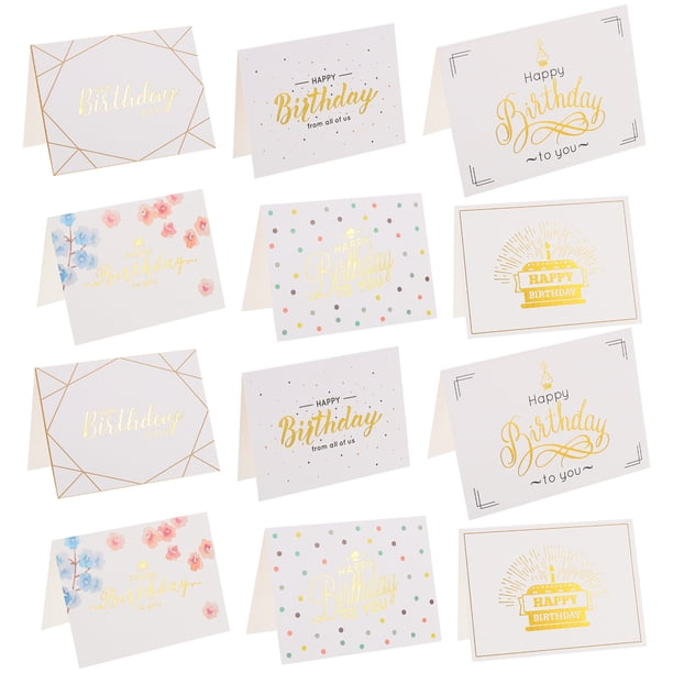 60 tarjetas de cumpleaños, tarjetas de felicitación de cumpleaños, tarjetas de fiesta de cumpleaños