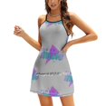 thumbnail image 1 of C'est Ok d'Tre Meh Robe Évasée Nœud Cœur Design Mode Grande Taille Robe Ample Meh Lol Rétro Années 80 Triangle Cool, 1 of 5