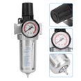 thumbnail image 4 of Air Pressure Regulator, Air Filter Regulator Water Trap with Pressure Control, Aluminum Made, Compact Design, BSP1/2" Air Compressor Moisture Water Trap Filter Regulator, 4 of 7
