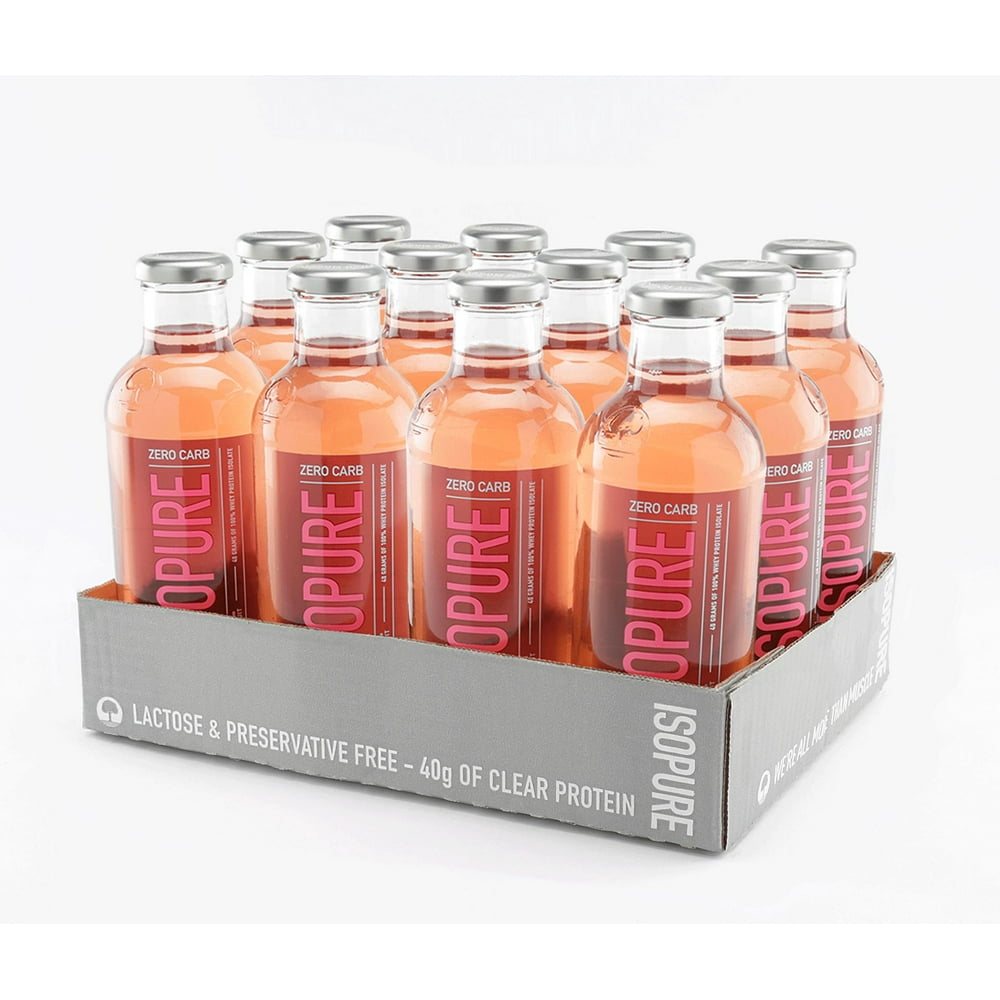 Isopure Zero Carb Protein Drink, Passion Fruit, 40g Protein, 12 Ct