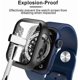 thumbnail image 5 of 2 Pack Hard Case Compatible for Apple Watch SE/Series 6/5/4 44mm with 9H Tempered Glass Screen Protector, [Touch Sensitive] [Full Coverage] Slim Bumper Protective Cover for iWatch 44mm (Black, 44mm), 5 of 5