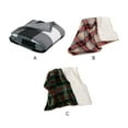 thumbnail image 4 of Billuyoard Manténgase abrigado y acogedor con manta Sherpa de lana a cuadros para sofá, cama, silla, oficina, sofá, camping Juegos de cama caqui, 4 of 6