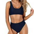 thumbnail image 1 of LSLJS Mode Bikini Sans Manches pour Femmes Ensemble Maillot de Bain Rehausseur Rembourré Maillot de Bain de Plage, Maillots de Bain Bikini pour Femmes, 1 of 3