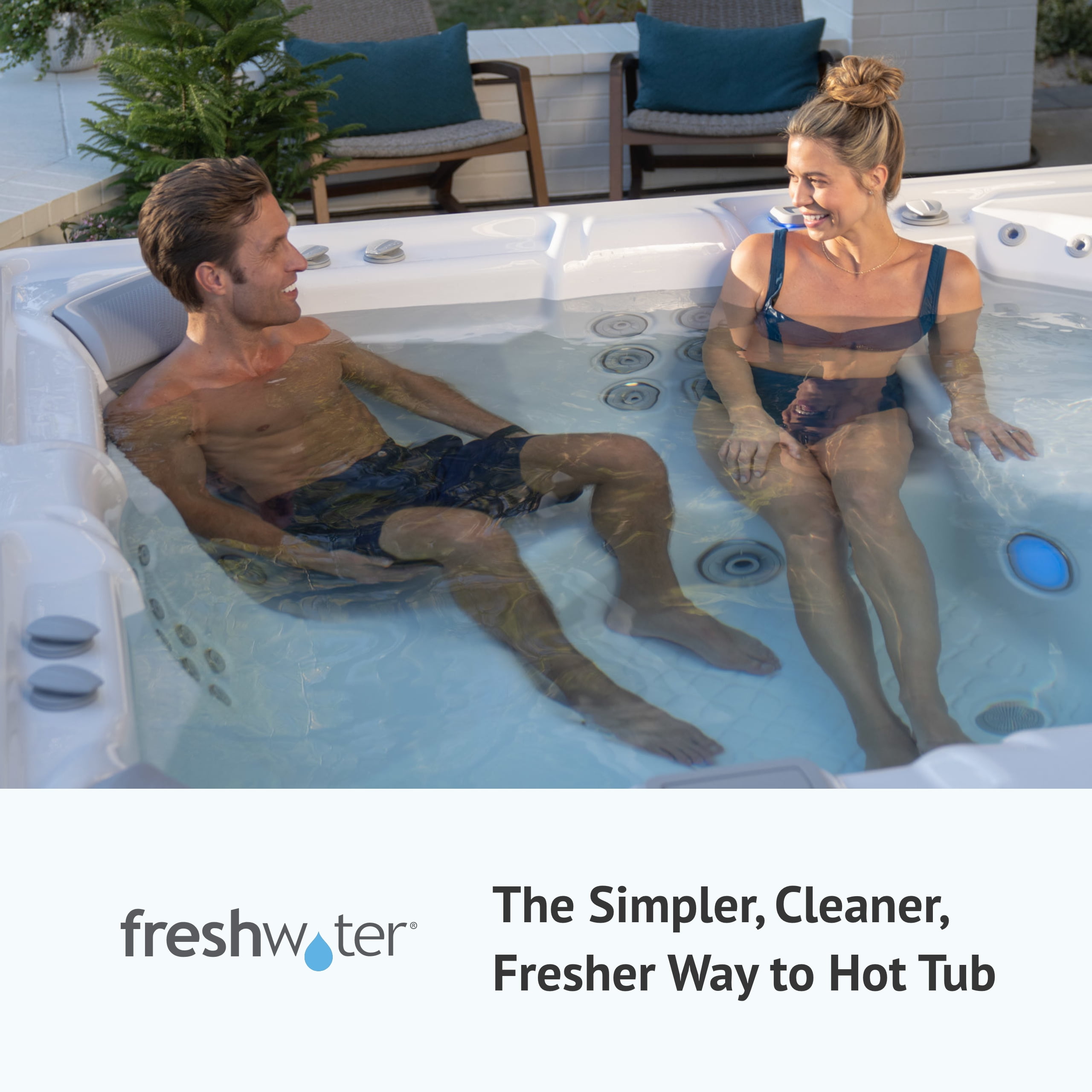 FreshWater Salt System Cartridge - Water Cleaning Replacement Cartridge for Spas & Hot Tubs - Easy Maintenance - Supports Natural-Feeling Water to Help Prevent Dry Eyes & Itchy Skin