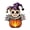 B002- Style B, variant on Halloween Home Decor, Halloween Decorations for Home, Halloween Party Decorations, Halloween Mantel Decor, 6X6X0.5 Inch Double-Sided Printed Wooden Clown Pumpkin Desktop Table