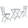 thumbnail image 3 of SAFAVIEH Belen Outdoor Patio 3 Piece Bistro Set, Antique Blue, 3 of 11