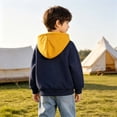thumbnail image 5 of Edvintorg Boys Hoodie Long Sleeve Casual Pullover Top Half Zip Hooded Sweatshirt with Pocket Clothes for Boys Size 3-12, 5 of 8