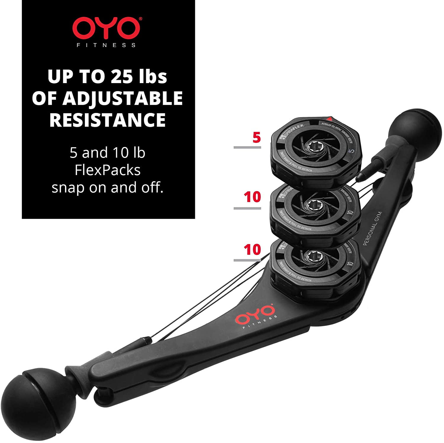 OYO Personal Gym Full Body Portable Gym Equipment Set for Exercise at Home Office or Travel SpiraFlex Strength Training Fitness Technology NASA