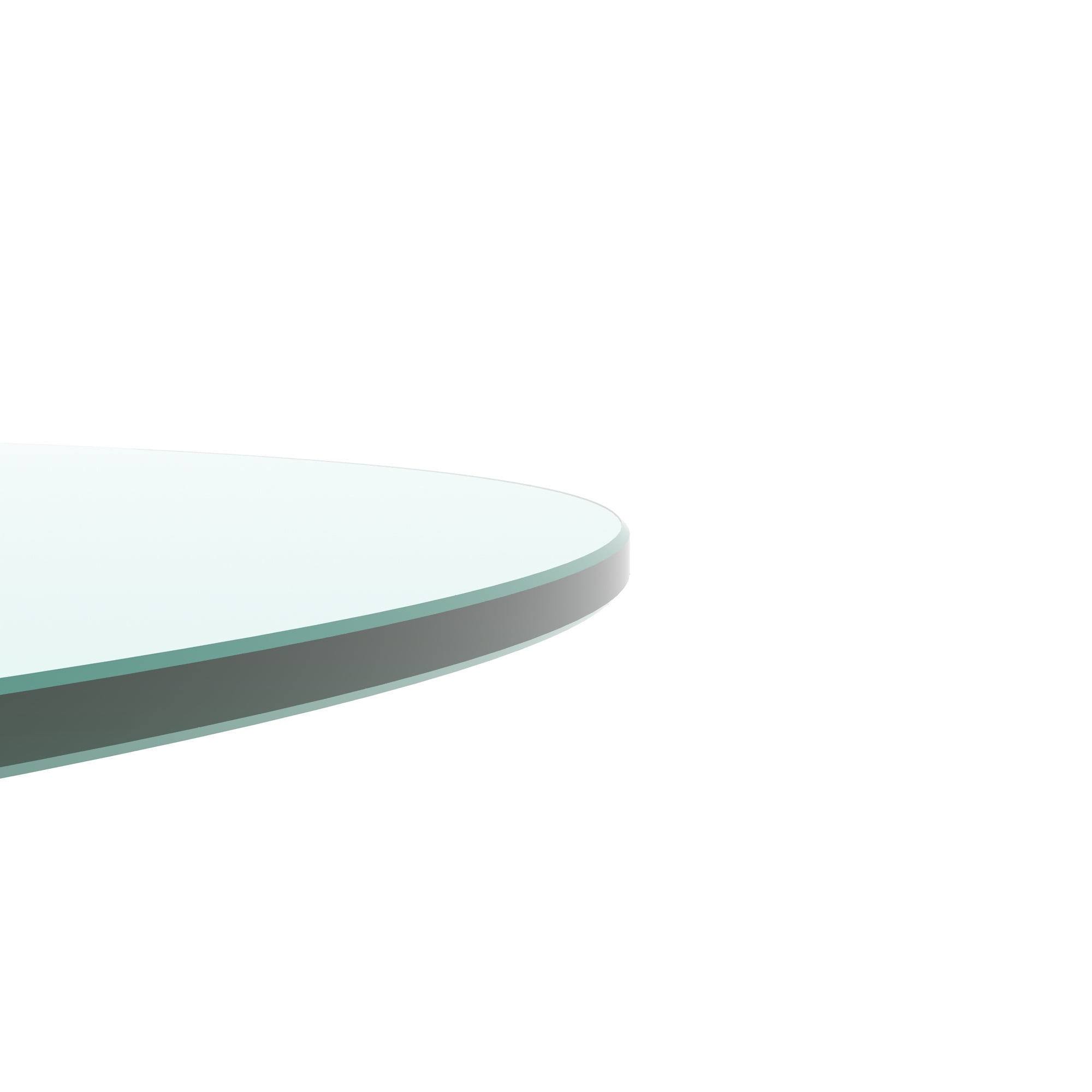 36 Inch Round Clear Tempered Glass Table Top, 1/4" Thick Glass Sheet with Flat Polished Edge, Replacement Tabletop for Coffee Table, Dining Table & Patio Table