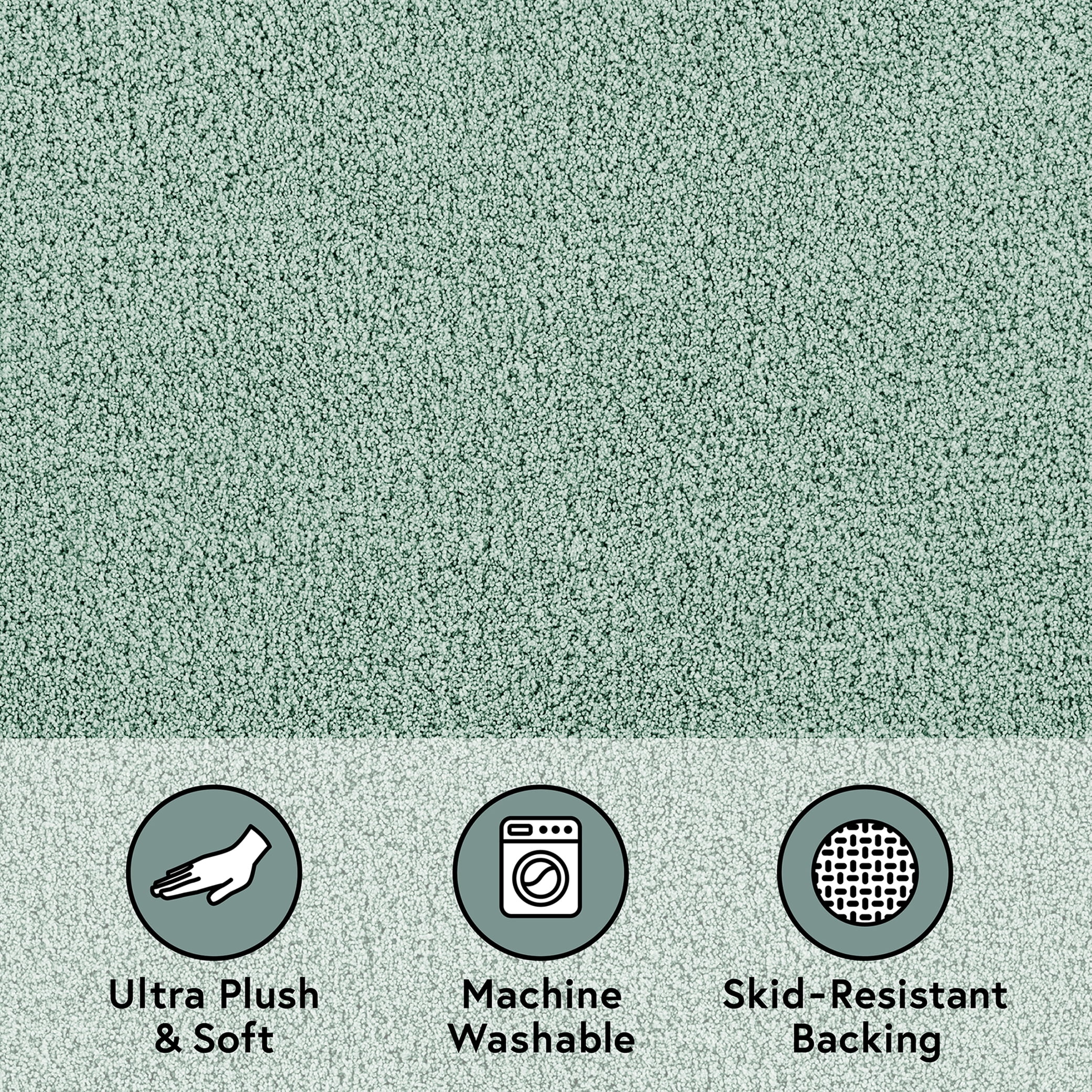 Better Homes & Gardens Ultra Soft Polyester Bath Rug, 23"x39", Green River