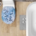 thumbnail image 2 of ZUXONGSY Blue Butterfly Toilet Lid Dust Cover Oblong Toilet Seat Cover Decorative Covers with Stretch Edges Soft Skin Friendly Toilet Protective Cover Easy to Clean for Women Gifts for Mom, 2 of 6