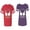 Men Red / Women Purple, variant on World's Greatest Dad Mom Matching Couple Cotton Jerseys (Men Red / Women Black) (Men S / Women S)