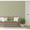 thumbnail image 5 of S4Sassy Peel & Stick Vinyl Wallpaper, Art Deco Streamline Print Contact Paper Waterproof - Green, 25"x240", Removable Modern Wall Covering for Home Decor in Bedrooms & Living Areas, Renter Spaces, 5 of 9