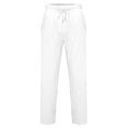 thumbnail image 4 of Wirziis Men's Linen Cotton Yoga Pants Casual Loose Sweatpants Beach Trousers Lounge Pants, 4 of 7