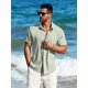 thumbnail image 4 of Camisa MAPICK Vacation de lino con botones y manga corta para hombre, 4 of 6