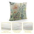 thumbnail image 4 of Nawypu  Sage Green Spring Floral Pillow Covers 18x18  Watercolor Leaf Flower Butterfly Dragonfly Print Decorative Throw Pillow Cases Outdoor Summer Farmhouse Decor for Sofa Couch Bed, 4 of 5