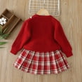 thumbnail image 5 of MIXUE Toddler Girls Outfit Sets 2 Piece Winter Knitted Sweater Coats Tops With Skirts Party Wear Holiday Autumn Winter Girls Outfits, 5 of 9