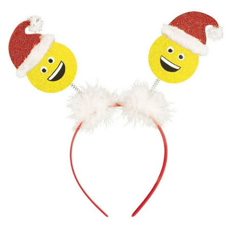 Boppers Headband - Laughing Santa Emoji Value Head Bopper HeadBopper Headband