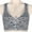 Gray, variant on qolati Front Closure Sports Bras Women Comfortable Leopard Print Front Buckle Plus Size Wireless Gathered Bra Breathable Convenient Seamless Everyday Sleep Bras
