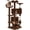 Brown, variant on WoofPaw 54in Cat Tree Tower, 2 Caves, Kitten-Ear Perch & Scratching Posts | Multi-level layout, climbing ladder, easy assembly, high pet appeal, total load 66lbs for all indoor cats,Beige