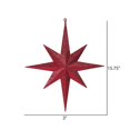 thumbnail image 2 of Vickerman M167565 15.75 Po. Bordeaux Pailleté Bethlehem Star Ornament, 2 of 2