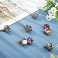 thumbnail image 2 of 10pcs Cage Pendants Brass Locket Charms Chime Ball Pendants Locket for Necklaces Jewelry Making Supplies-Bronze Colorful, 2 of 7
