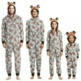 thumbnail image 1 of Pyjama une-Pièce à Capuchon Assorti pour la Famille de Noël, Renne, Combinaison à Fermeture Éclair, Pjs pour Adultes, Enfants, Bébé, 1 of 7