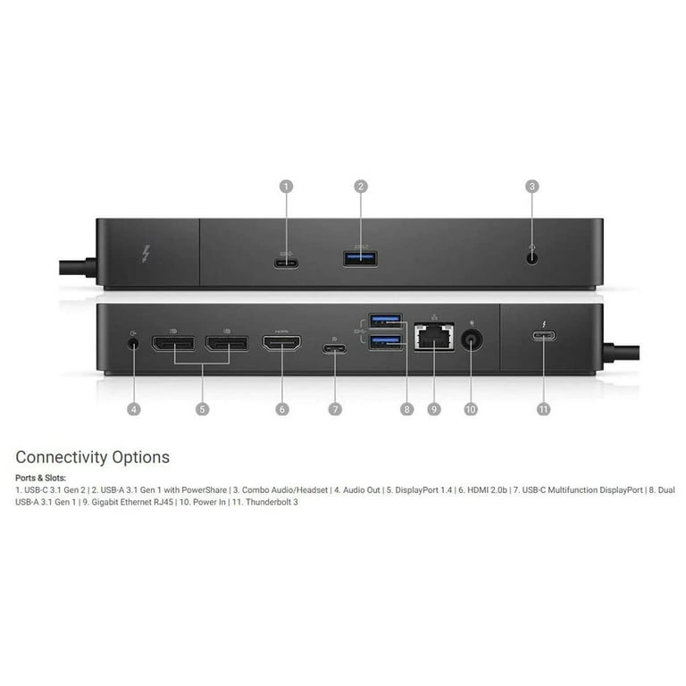 Dell Thunderbolt USB-C 180W Docking Station for Computer