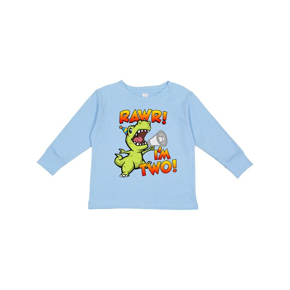 Inktastic Rawr I'm Two Dinosaur Boys or Girls Long Sleeve Toddler T-Shirt