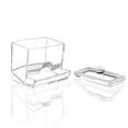 thumbnail image 3 of Organizador de baño con soporte, organizador de almacenamiento de puntas de acrílico, soporte para hisopos de algodón, dispensador, soporte para hisopos de algodón transparente, 3 of 5