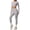 D9/Grey, variant on Afdoent Womens Workout Set Solid Color Breathable Workout Yoga Long Sleeve And Pants For Fitness Running Exercise Activewear Outfit Fashion Clothes