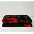 thumbnail image 2 of Gaming Blanket Video Game Gamer Throw Blanket for Bed,Black and Red Fleece Blanket 40x50 Glowing Geometric Grid Sherpa Blanket,Gradient Game Controller Fuzzy Blanket, 2 of 5