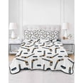 thumbnail image 2 of Quilts Twin Size Bedding Set, Ice Hockey Sport Lightweight Quilted Comforter, Cartoon Classic Hockey Pattern Soft Reversible Bedspread Coverlet with Pillow Covers for All Season, 68" x 86", 2 of 7