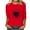 Red, variant on WXLWZYWL Fall Tops for Women 3/4 Sleeve Crewneck Cute Shirts Casual Trendy Daisy Print Blouses Casual T Shirt 2024