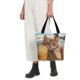 thumbnail image 5 of Fotbe Relaxing Cat With Orange Juice Bolsa de Playa con Estampado, Bolsa de Hombro, Bolsa de Mano Espaciosa, Bolsa de Viaje Ligera, Bolsa de Compras Versátil, 5 of 6