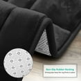 thumbnail image 4 of Clara Clark Bathroom Rugs, Velvet Memory Foam Bath Mat, Ultra Soft Non Slip and Absorbent - Tiled - Large - Black, 4 of 6