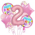 thumbnail image 1 of Globos de aluminio JBCAONTIA para el segundo cumpleaños, número 2, color rosa, 1 of 4