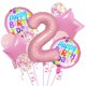 thumbnail image 1 of Globos de aluminio JBCAONTIA para el segundo cumpleaños, número 2, color rosa, 1 of 4