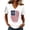 White #57, variant on Evdexr Women's 250th Anniversary Usa T Shirt 4th Of July V Neck Shirts Patriotic Short Sleeve Stars and Stripes Tops 1776 2026 Red Blue and White Lightweight Tees Orange XL