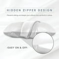 thumbnail image 3 of 2-PACK Cooling Viscose Satin Pillowcase Set with Hidden Zipper closure, Standard/Queen, White, 3 of 4