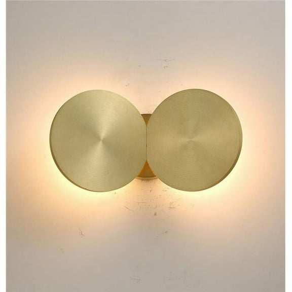 GFurn MB8217-2-GOLD Aluminium Nyla Wall Light, Gold
